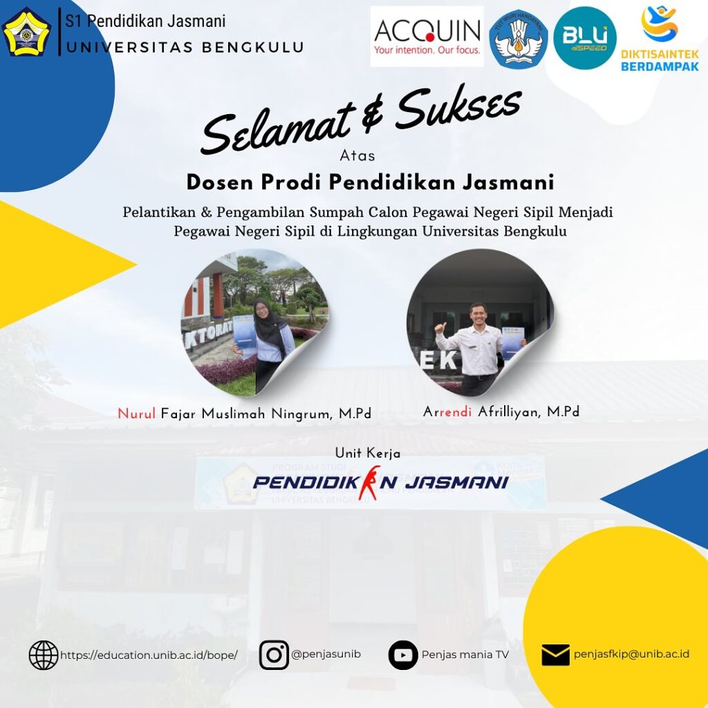 Dua Dosen Program Studi Pendidikan Jasmani Resmi Diangkat sebagai Pegawai Negeri Sipil